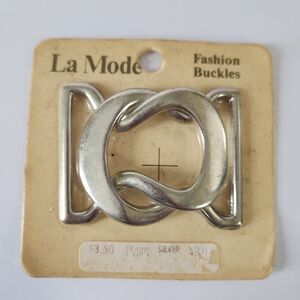 Vintage La Mode Silver Fashion Buckle New Old Stock 1 1/2" 38mm #4301